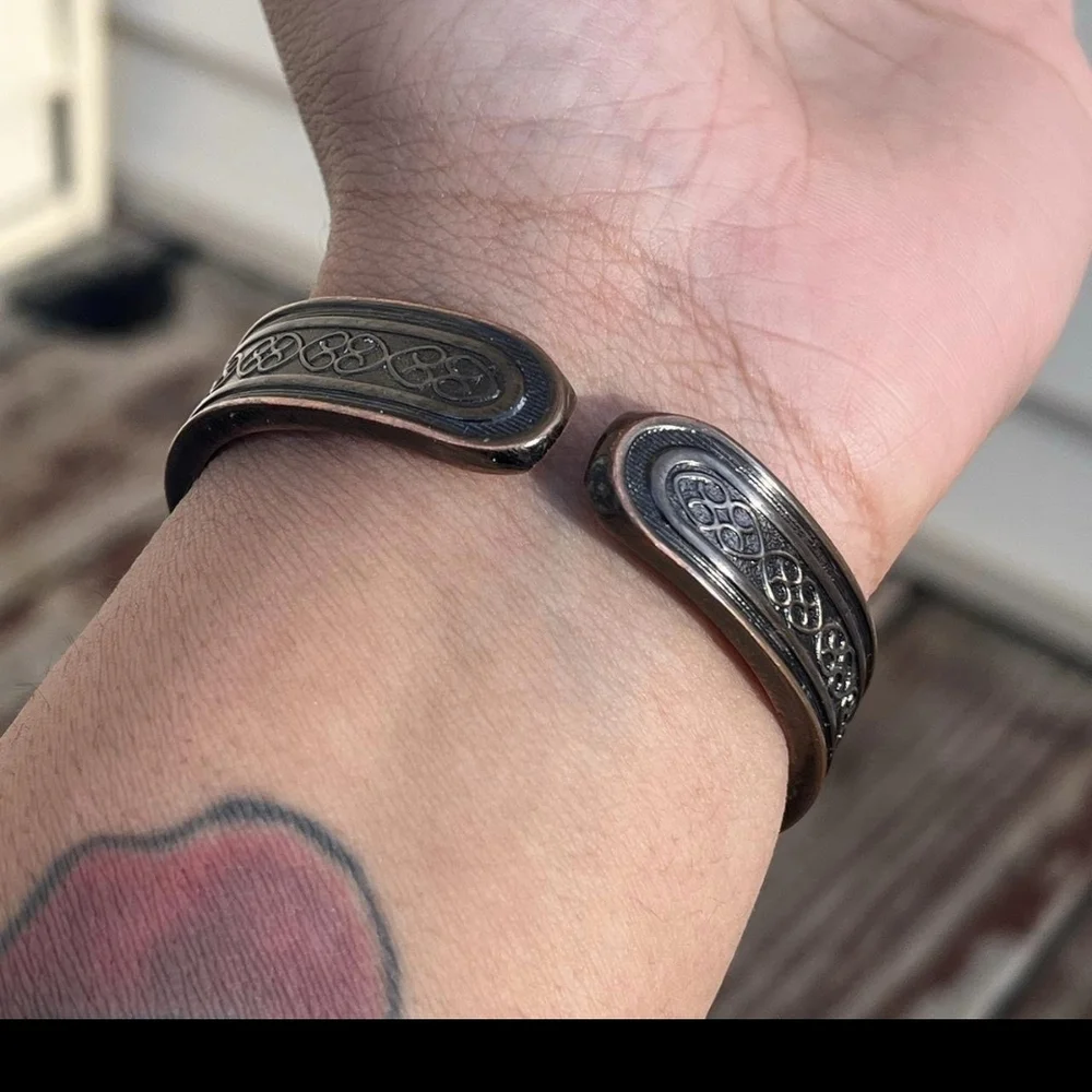 Vintage cottagecore hidden watch bangle bracelet